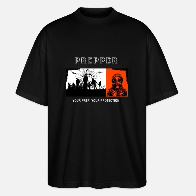 Prepper Your Prep Your Protection - Stanley/Stella Oversized Unisex Bio T-Shirt Blaster 2.0 - Schwarz
