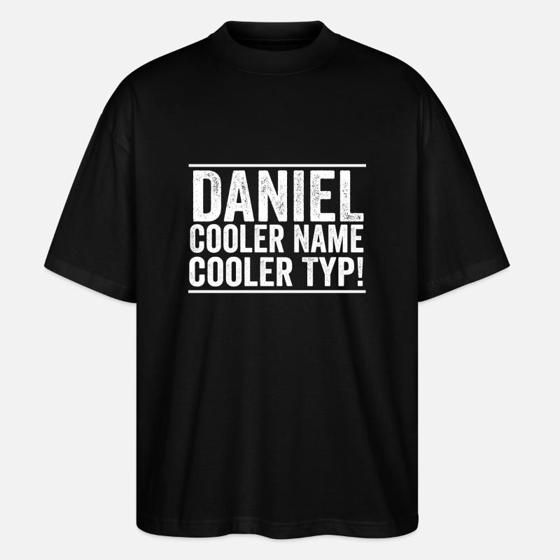Vorname Daniel - Stanley/Stella Oversized Unisex Bio T-Shirt Blaster 2.0 - Schwarz