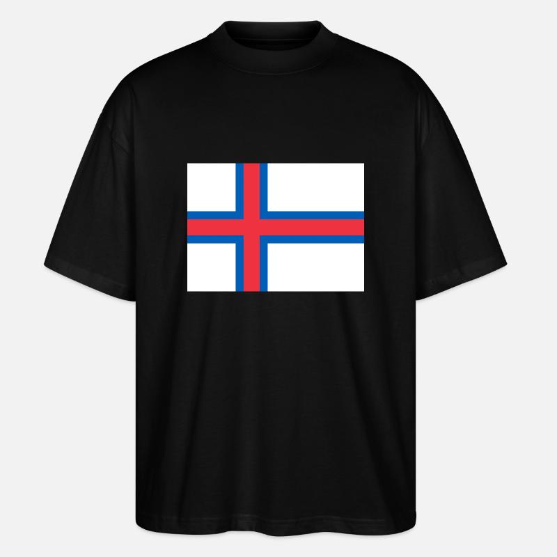 Färöer Inseln - Stanley/Stella Oversized Unisex Bio T-Shirt Blaster 2.0 - Schwarz