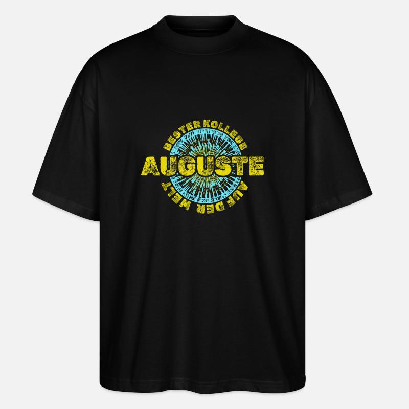 Prénom Auguste - T-shirt bio Blaster 2.0 coupe oversize Stanley/Stella Unisexe - noir