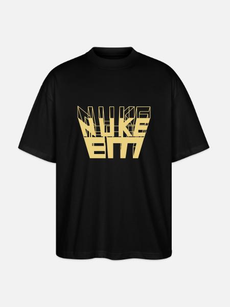 Nuke Em 3D text - Stanley/Stella Oversized Unisex Organic T-shirt Blaster 2.0 - black