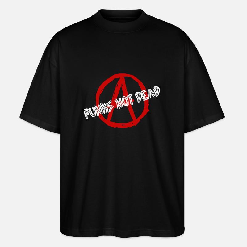 Punks_not_Dead - Stanley/Stella Oversized Unisex Bio T-Shirt Blaster 2.0 - Schwarz