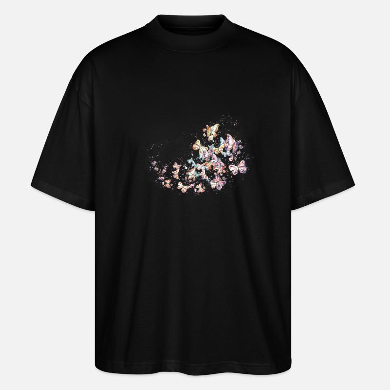 schmetterling - Stanley/Stella Oversized Unisex Bio T-Shirt Blaster 2.0 - Schwarz