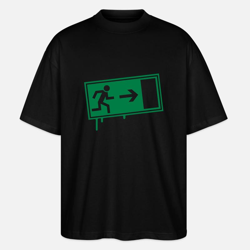exit_2_f1 - Stanley/Stella Oversized Unisex Bio T-Shirt Blaster 2.0 - Schwarz