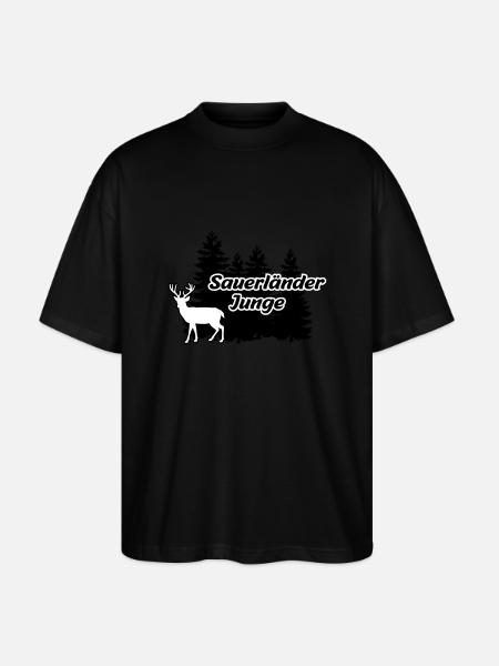 Sauerländer Junge - Stanley/Stella Oversized Unisex Bio T-Shirt Blaster 2.0 - Schwarz