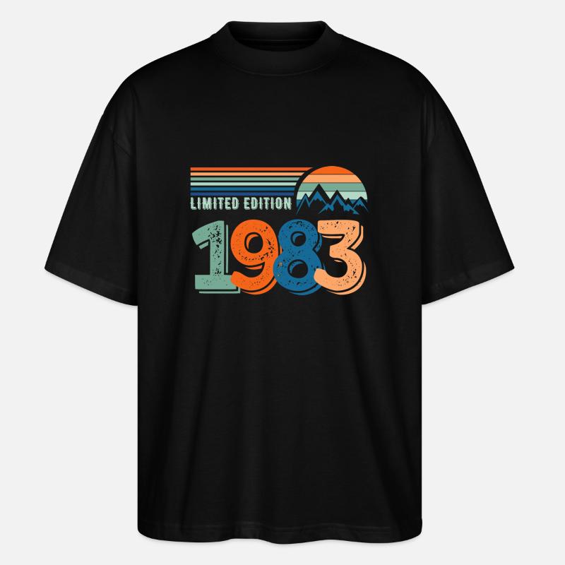 Limited edition 1983 - T-shirt bio Blaster 2.0 coupe oversize Stanley/Stella Unisexe - noir