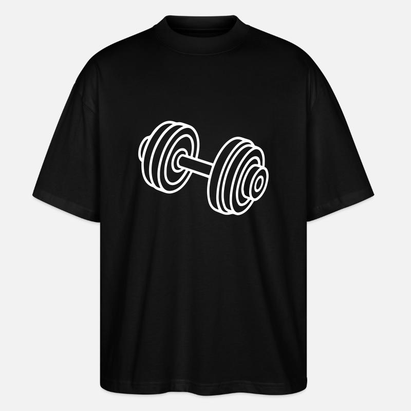 Hantel Gewichte Symbol - Stanley/Stella Oversized Unisex Bio T-Shirt Blaster 2.0 - Schwarz
