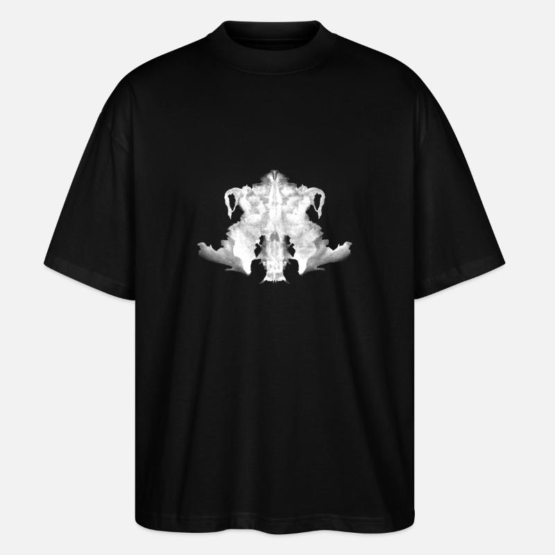 Rorschach Tafel 4/10 invertiert - Stanley/Stella Oversized Unisex Bio T-Shirt Blaster 2.0 - Schwarz