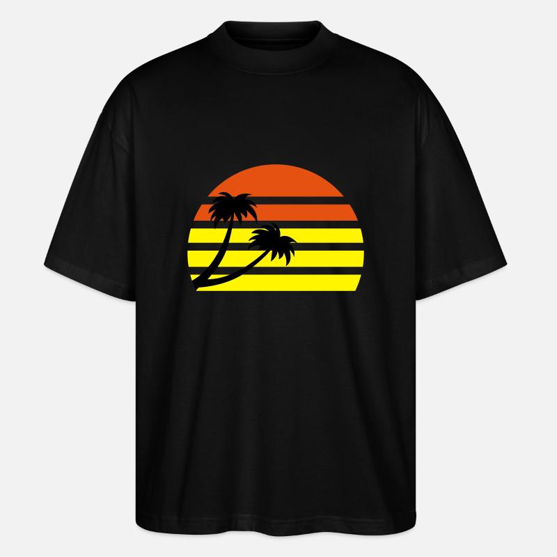 palmen_02 - Stanley/Stella Oversized Unisex Bio T-Shirt Blaster 2.0 - Schwarz