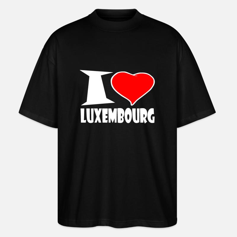 Luxemburg - Stanley/Stella Oversized Unisex Bio T-Shirt Blaster 2.0 - Schwarz