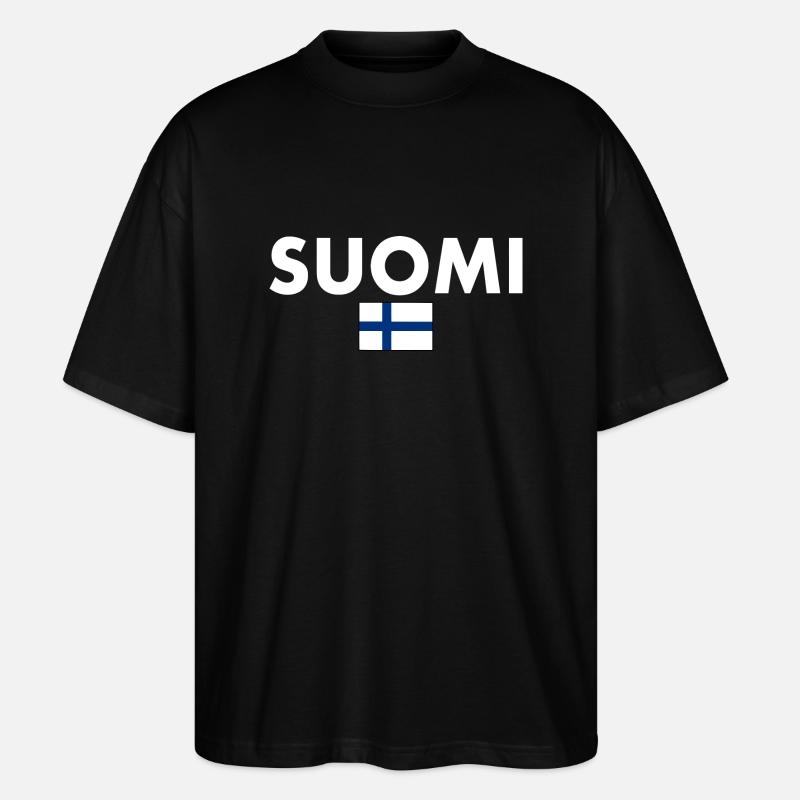 Suomi - Stanley/Stella Oversized Unisex Bio T-Shirt Blaster 2.0 - Schwarz