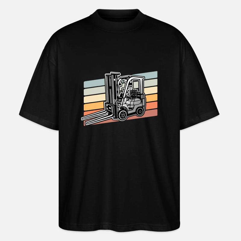 Forklift Forklift - Stanley/Stella Oversized Unisex Organic T-shirt Blaster 2.0 - black