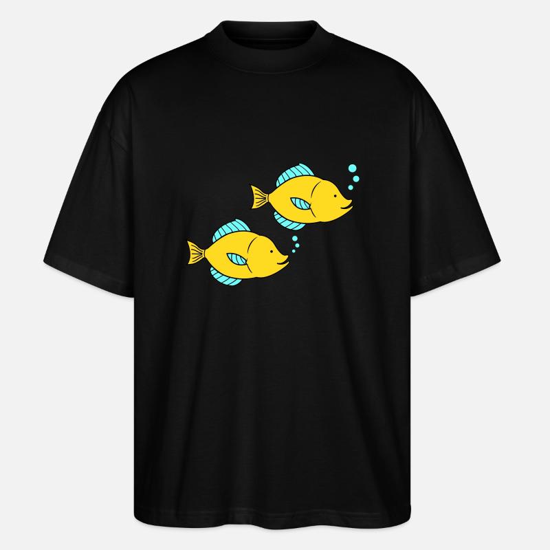 Pisces Comic - Stanley/Stella Oversized Unisex Organic T-shirt Blaster 2.0 - black