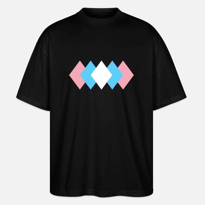 Fierté transgenre subtile - T-shirt bio Blaster 2.0 coupe oversize Stanley/Stella Unisexe - noir