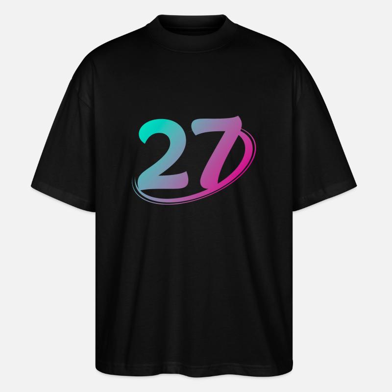 Nummer 27 mehrfarbig - Stanley/Stella Oversized Unisex Bio T-Shirt Blaster 2.0 - Schwarz