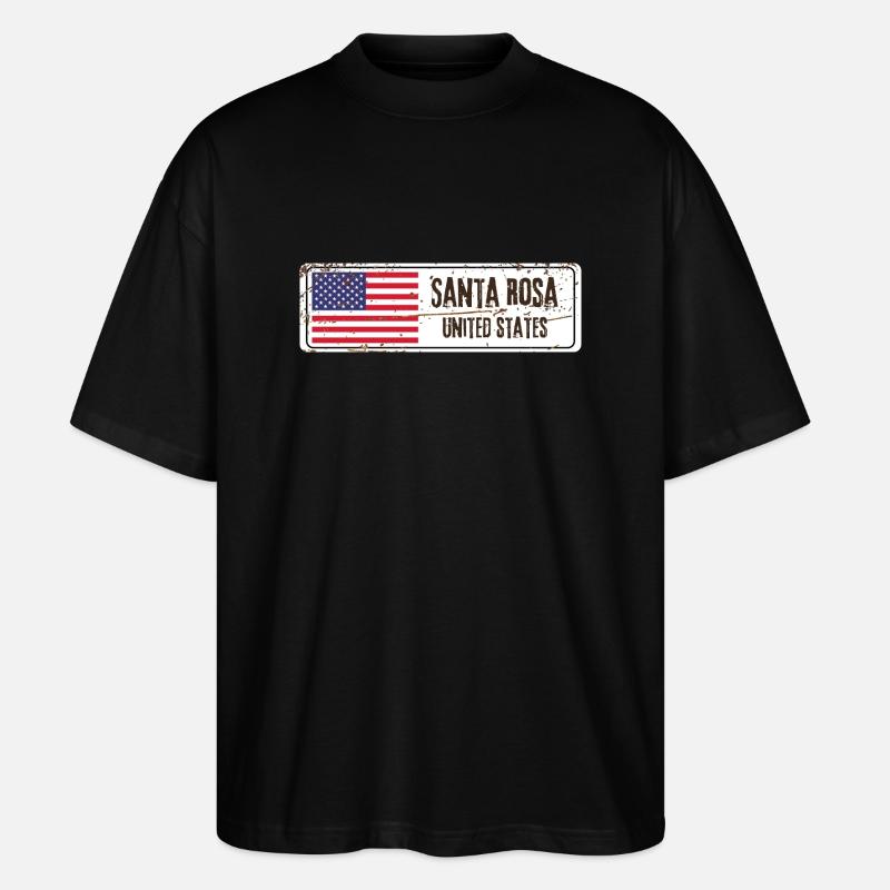 Drapeau de Santa Rosa - T-shirt bio Blaster 2.0 coupe oversize Stanley/Stella Unisexe - noir