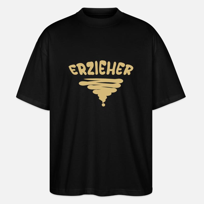 Erzieher als Beruf - Stanley/Stella Oversized Unisex Bio T-Shirt Blaster 2.0 - Schwarz