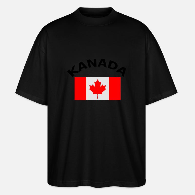Kanada, Canada, Fahne, Flagge - Stanley/Stella Oversized Unisex Bio T-Shirt Blaster 2.0 - Schwarz