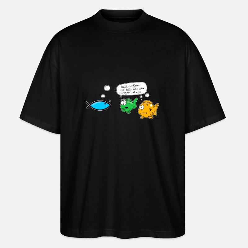 Jesusfisch - Der Neue... - Stanley/Stella Oversized Unisex Bio T-Shirt Blaster 2.0 - Schwarz