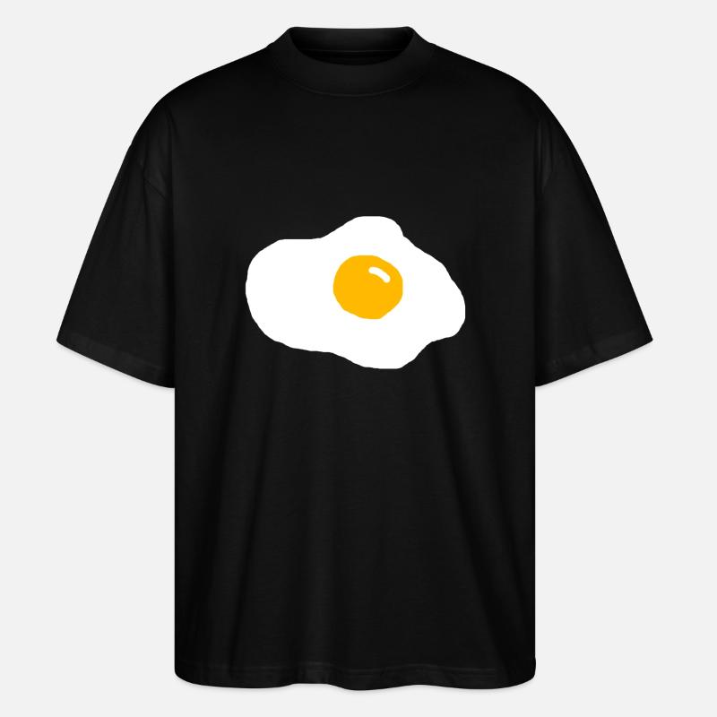 fried egg - Stanley/Stella Oversized Unisex Organic T-shirt Blaster 2.0 - black
