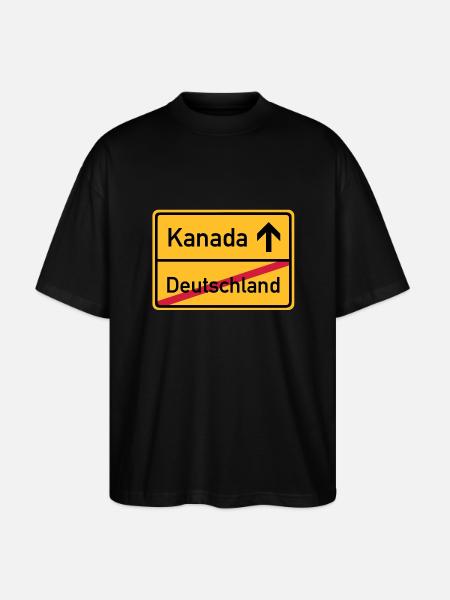 ortsschild_kanada__f3 - Stanley/Stella Oversized Unisex Organic T-shirt Blaster 2.0 - black