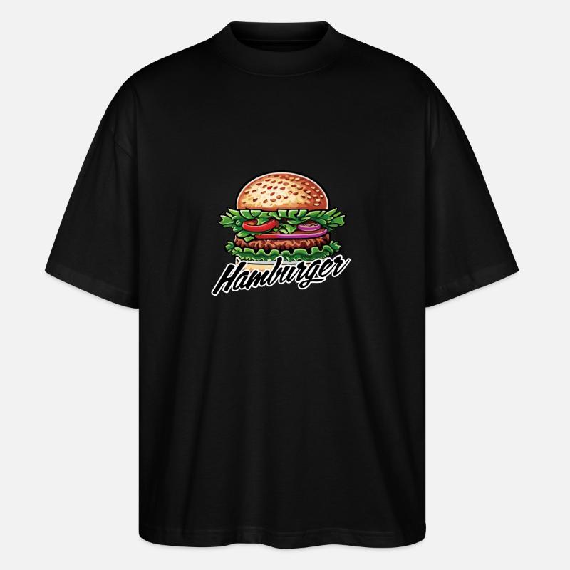 hamburger - Stanley/Stella Oversized Unisex Bio T-Shirt Blaster 2.0 - Schwarz