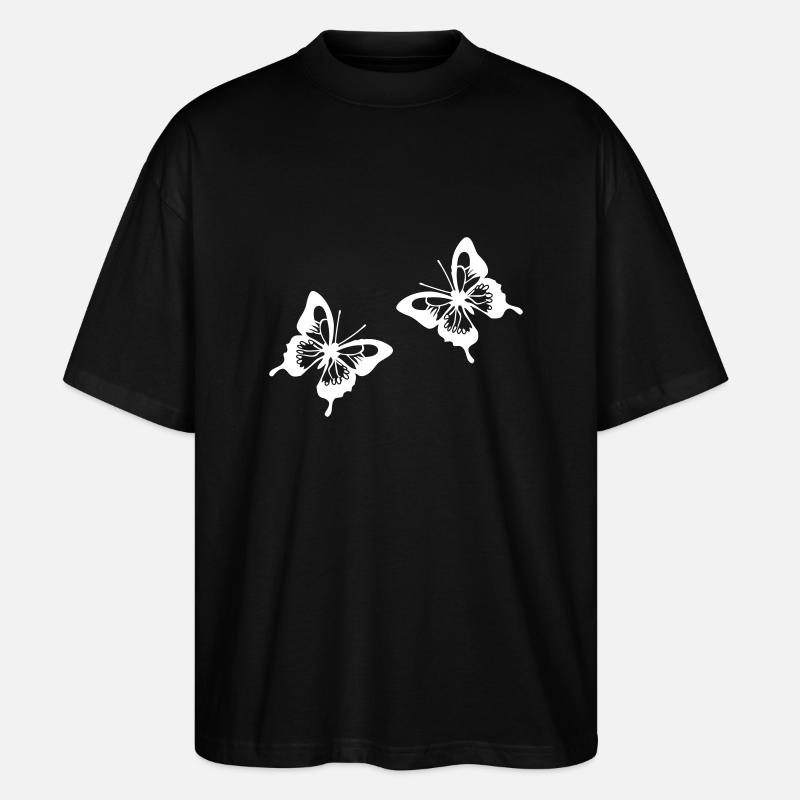 schmetterlinge - Stanley/Stella Oversized Unisex Bio T-Shirt Blaster 2.0 - Schwarz