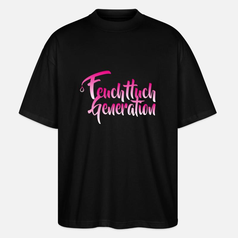 feuchttuch pink - Stanley/Stella Oversized Unisex Bio T-Shirt Blaster 2.0 - Schwarz