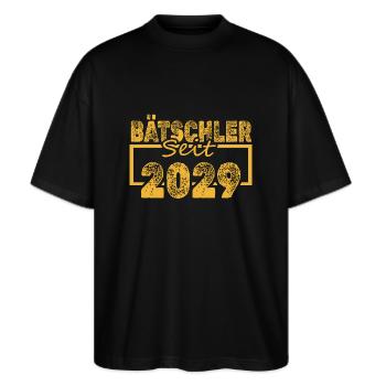 Baccalauréat 2029 - T-shirt bio Blaster 2.0 coupe oversize Stanley/Stella Unisexe - noir - Devant - Alina (178cm) & Michal (187cm)