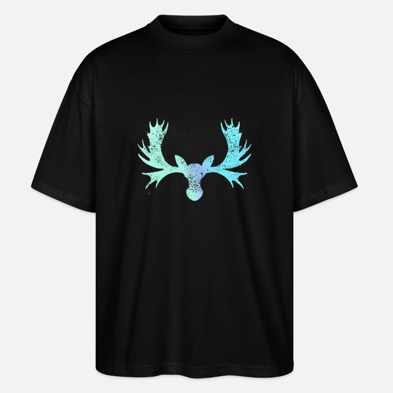 Elch - Stanley/Stella Oversized Unisex Bio T-Shirt Blaster 2.0 - Schwarz