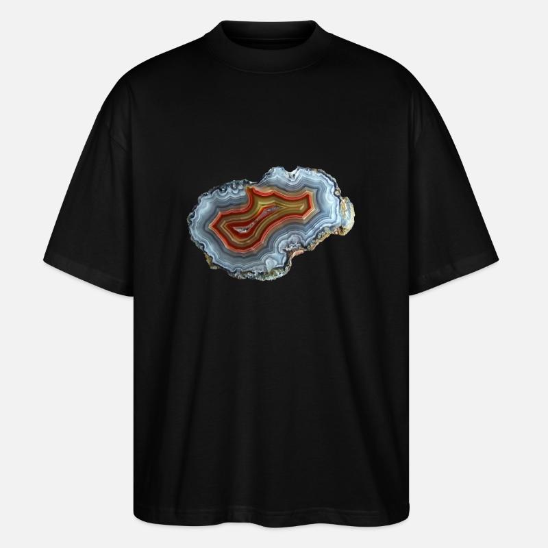 Agate mineral quartz geode gemstone - Stanley/Stella Oversized Unisex Organic T-shirt Blaster 2.0 - black