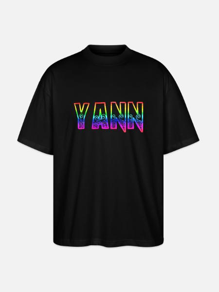 yann rs rainbow - Stanley/Stella Oversized Unisex Organic T-shirt Blaster 2.0 - black