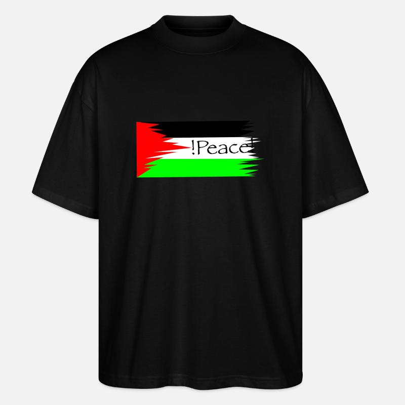 Palestine Peace - Stanley/Stella Oversized Unisex Bio T-Shirt Blaster 2.0 - Schwarz
