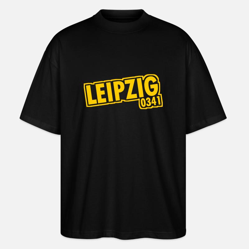 Leipzig - 0341 - Indicatif régional - Saxe - T-shirt bio Blaster 2.0 coupe oversize Stanley/Stella Unisexe - noir