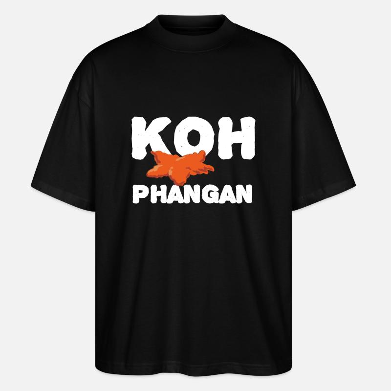 Texte de Koh Phangan - T-shirt bio Blaster 2.0 coupe oversize Stanley/Stella Unisexe - noir
