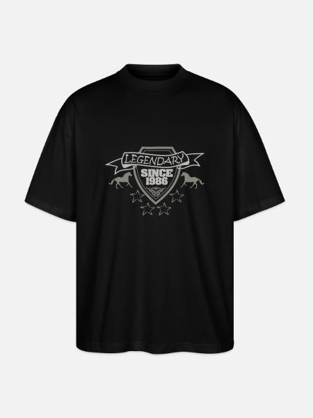 Équitation 1986 - T-shirt bio Blaster 2.0 coupe oversize Stanley/Stella Unisexe - noir
