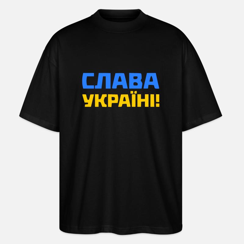 Slava ukraini - Stanley/Stella Oversized Unisex Bio T-Shirt Blaster 2.0 - Schwarz