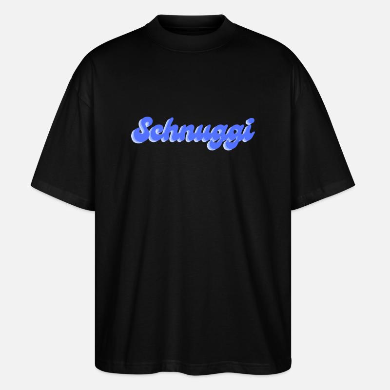 Schnuggi en bleu - T-shirt bio Blaster 2.0 coupe oversize Stanley/Stella Unisexe - noir