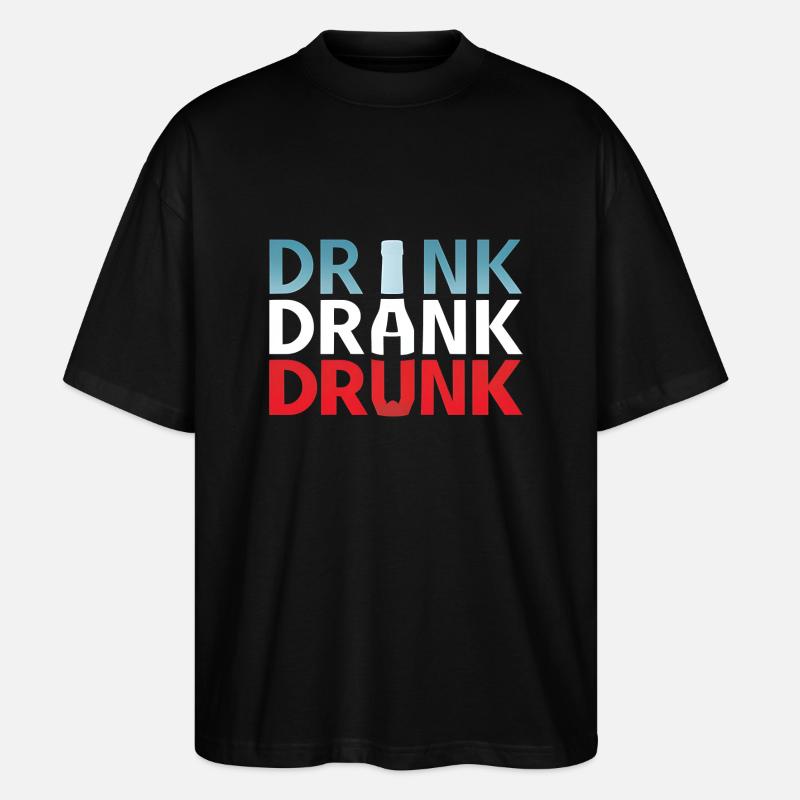Trinken, trinken, trinken - Stanley/Stella Oversized Unisex Bio T-Shirt Blaster 2.0 - Schwarz