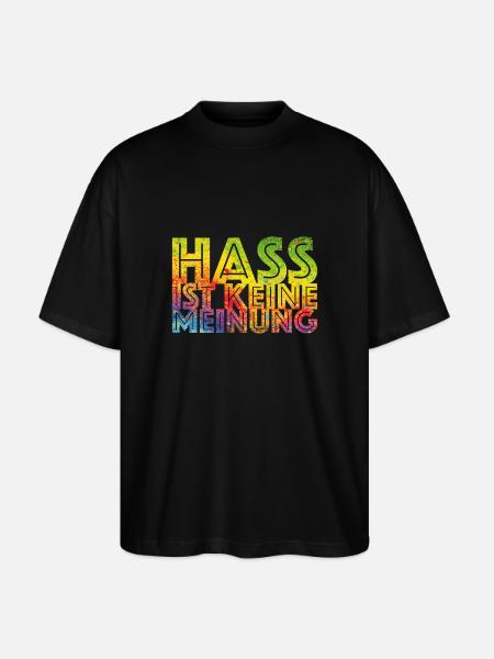 Hate is not an opinion - Stanley/Stella Oversized Unisex Organic T-shirt Blaster 2.0 - black
