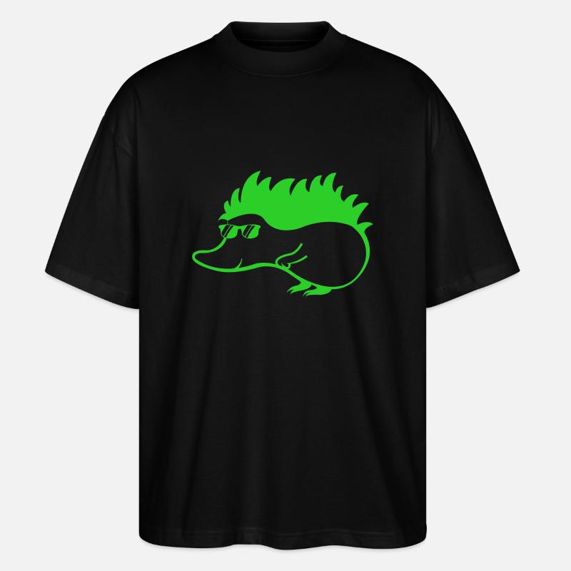 Cool Hedgehog 1 - Stanley/Stella Oversized Unisex Organic T-shirt Blaster 2.0 - black