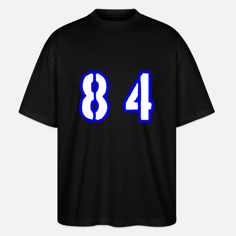 84 Zahl Symbol - Stanley/Stella Oversized Unisex Bio T-Shirt Blaster 2.0 - Schwarz