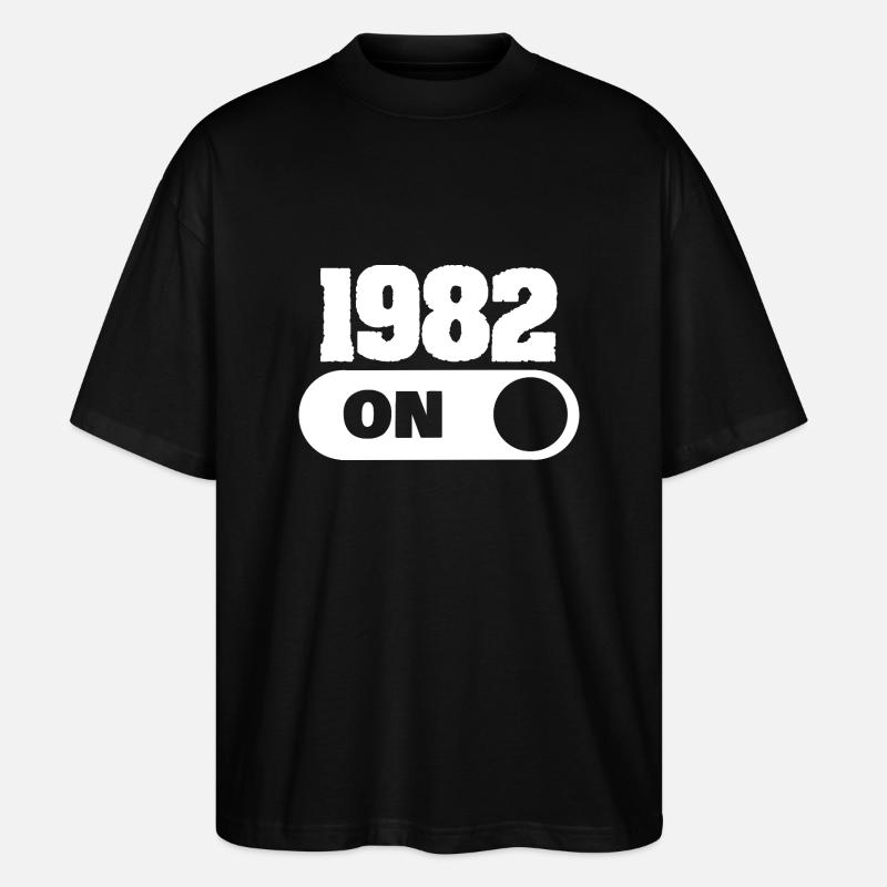 1982 - T-shirt bio Blaster 2.0 coupe oversize Stanley/Stella Unisexe - noir