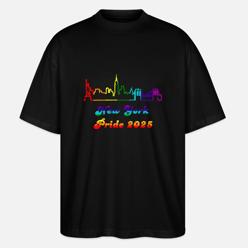 Pride 2025 NY - Stanley/Stella Oversized Unisex Bio T-Shirt Blaster 2.0 - Schwarz
