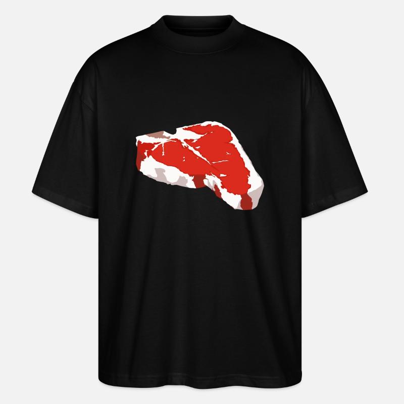 Steak - Stanley/Stella Oversized Unisex Bio T-Shirt Blaster 2.0 - Schwarz