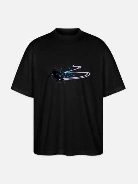 Sport - Skifahrer - Stanley/Stella Oversized Unisex Bio T-Shirt Blaster 2.0 - Schwarz