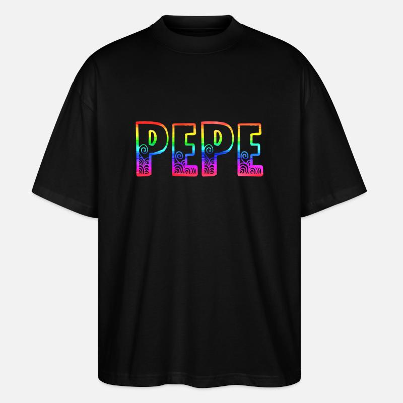 pepe rs regenbogen - Stanley/Stella Oversized Unisex Bio T-Shirt Blaster 2.0 - Schwarz