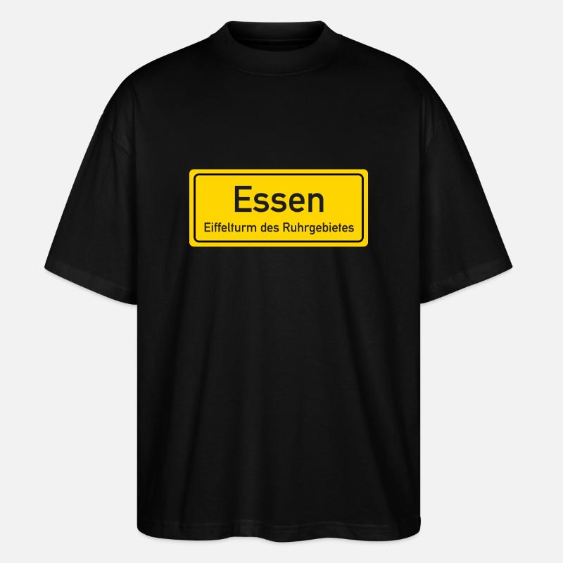 Essen place name germany - Stanley/Stella Oversized Unisex Organic T-shirt Blaster 2.0 - black