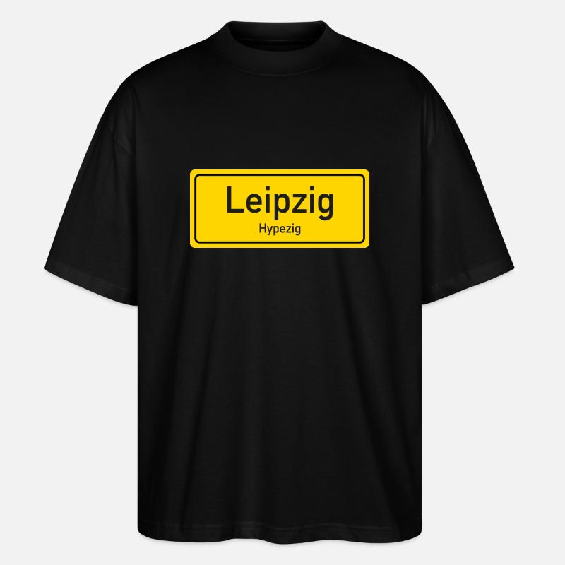 Leipzig place name germany - Stanley/Stella Oversized Unisex Organic T-shirt Blaster 2.0 - black