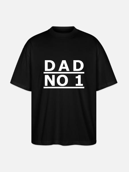DAD NO 1 - Stanley/Stella Oversized Unisex Organic T-shirt Blaster 2.0 - black